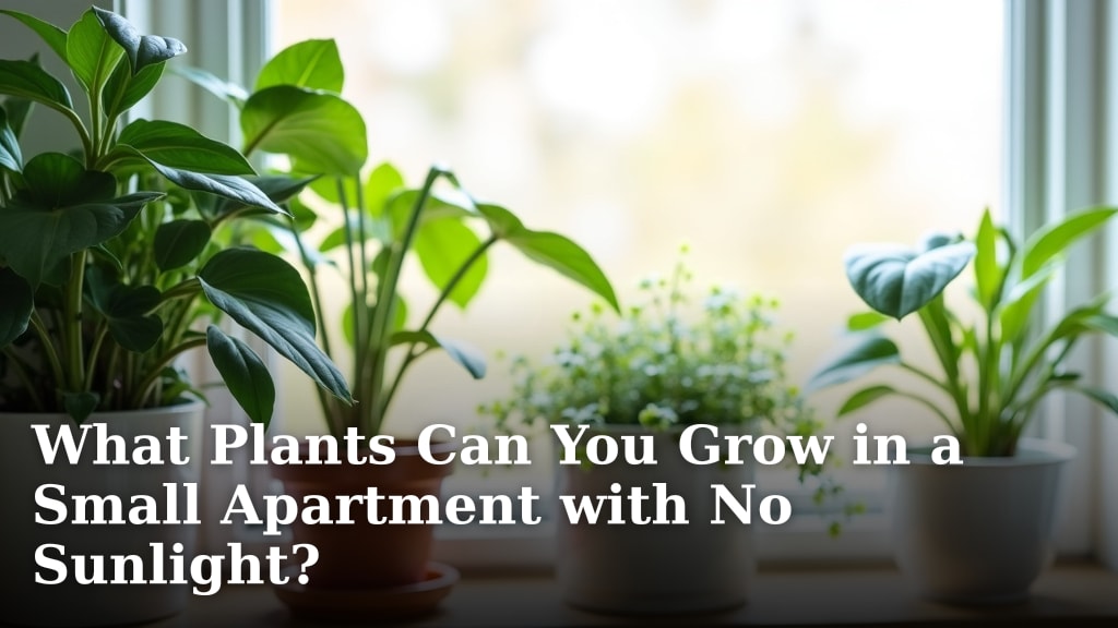 What Plants Can You Grow in a Small Apartment with No Sunlight?