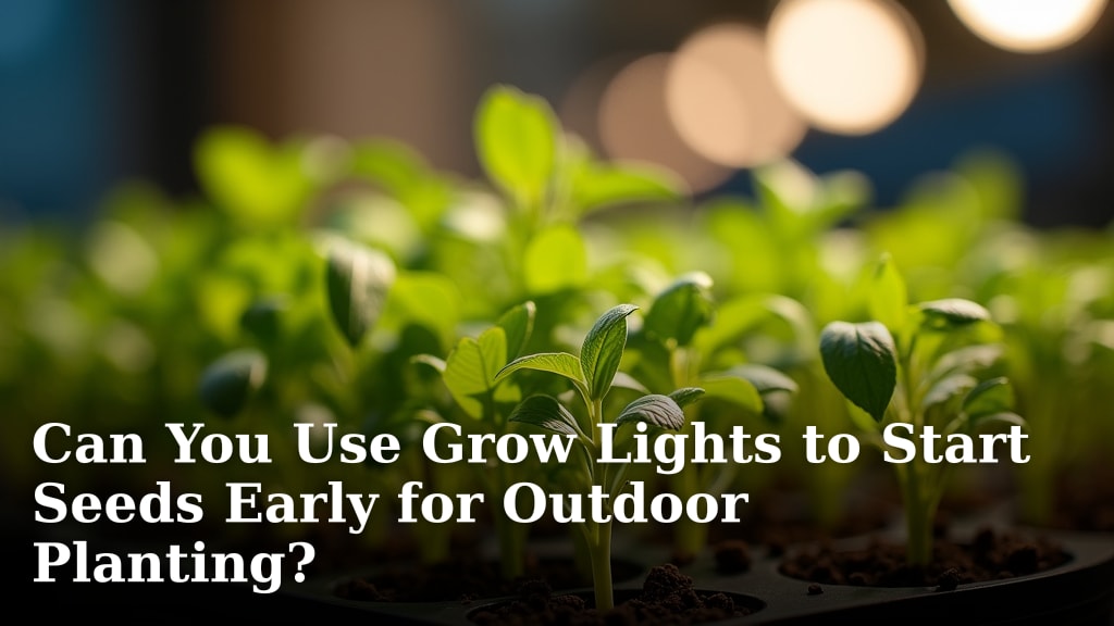 Can You Use Grow Lights to Start Seeds Early for Outdoor Planting?
