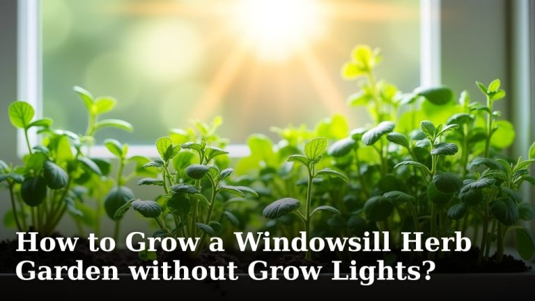 How to Grow a Windowsill Herb Garden without Grow Lights?