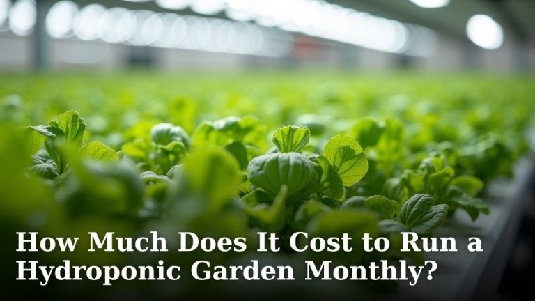 How Much Does It Cost to Run a Hydroponic Garden Monthly?