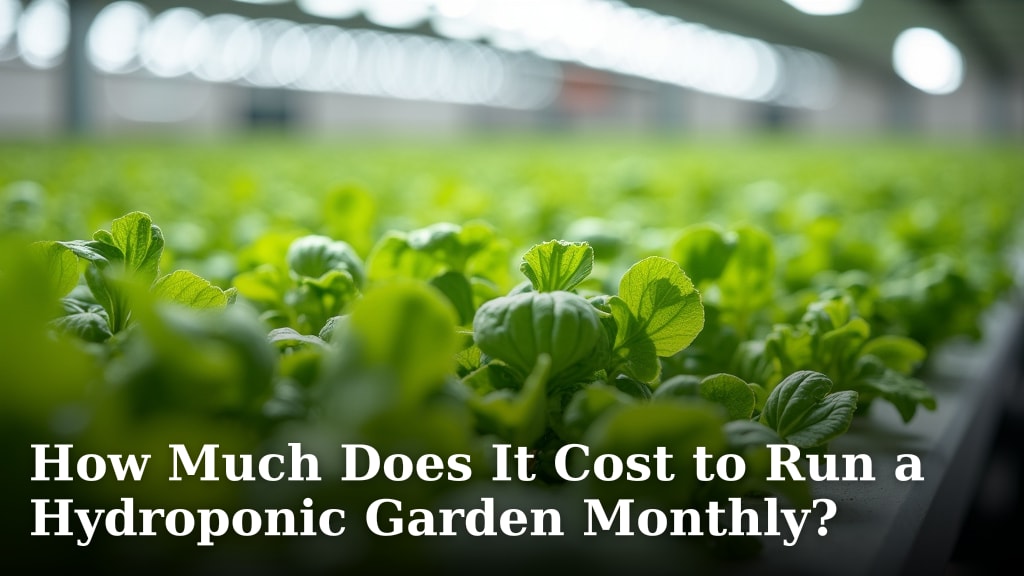 How Much Does It Cost to Run a Hydroponic Garden Monthly?