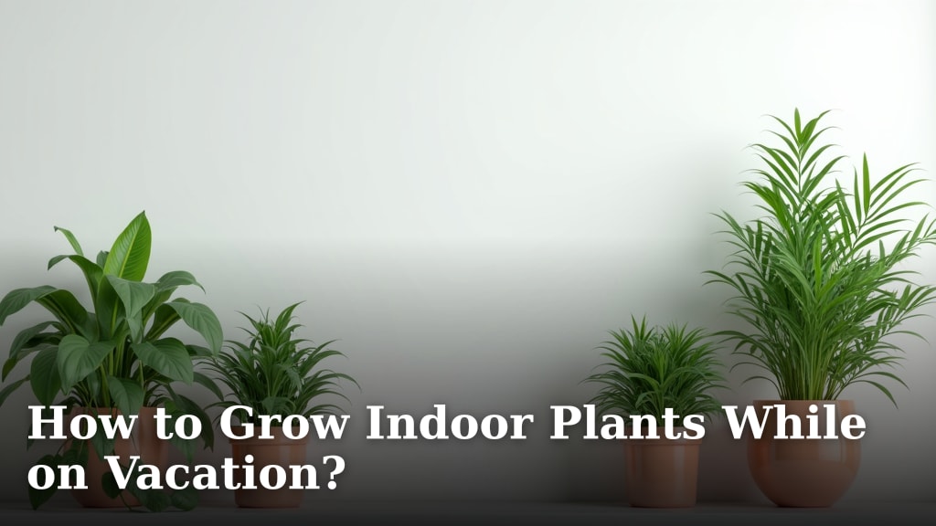 How to Grow Indoor Plants While on Vacation?