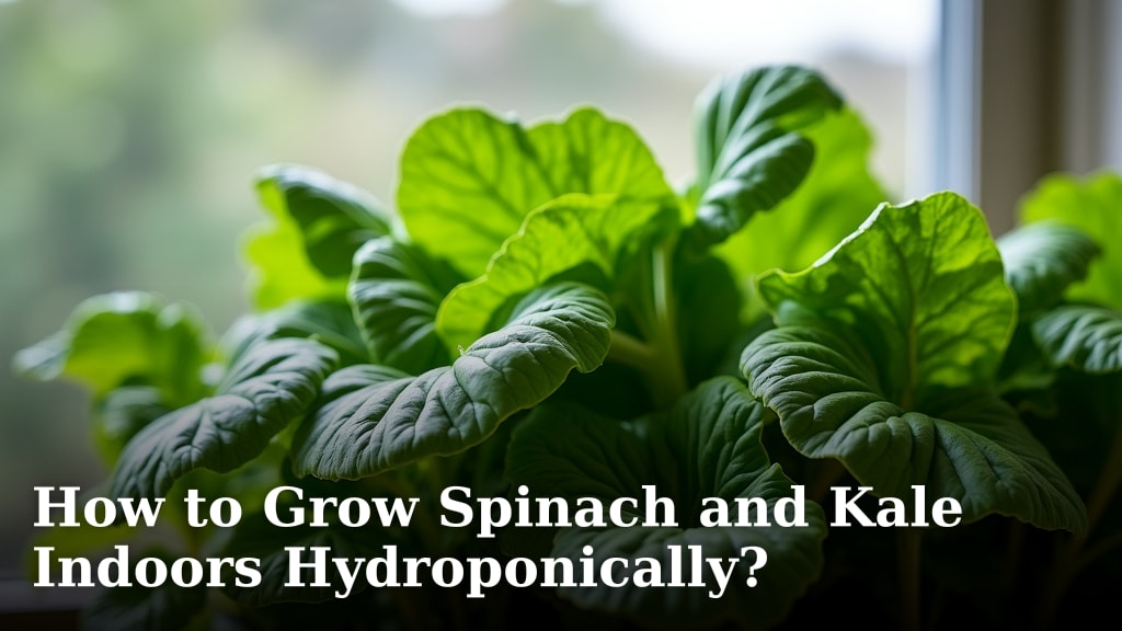 How to Grow Spinach and Kale Indoors Hydroponically?